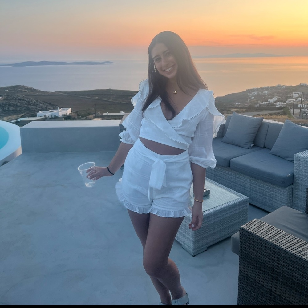 White Majorelle Romper